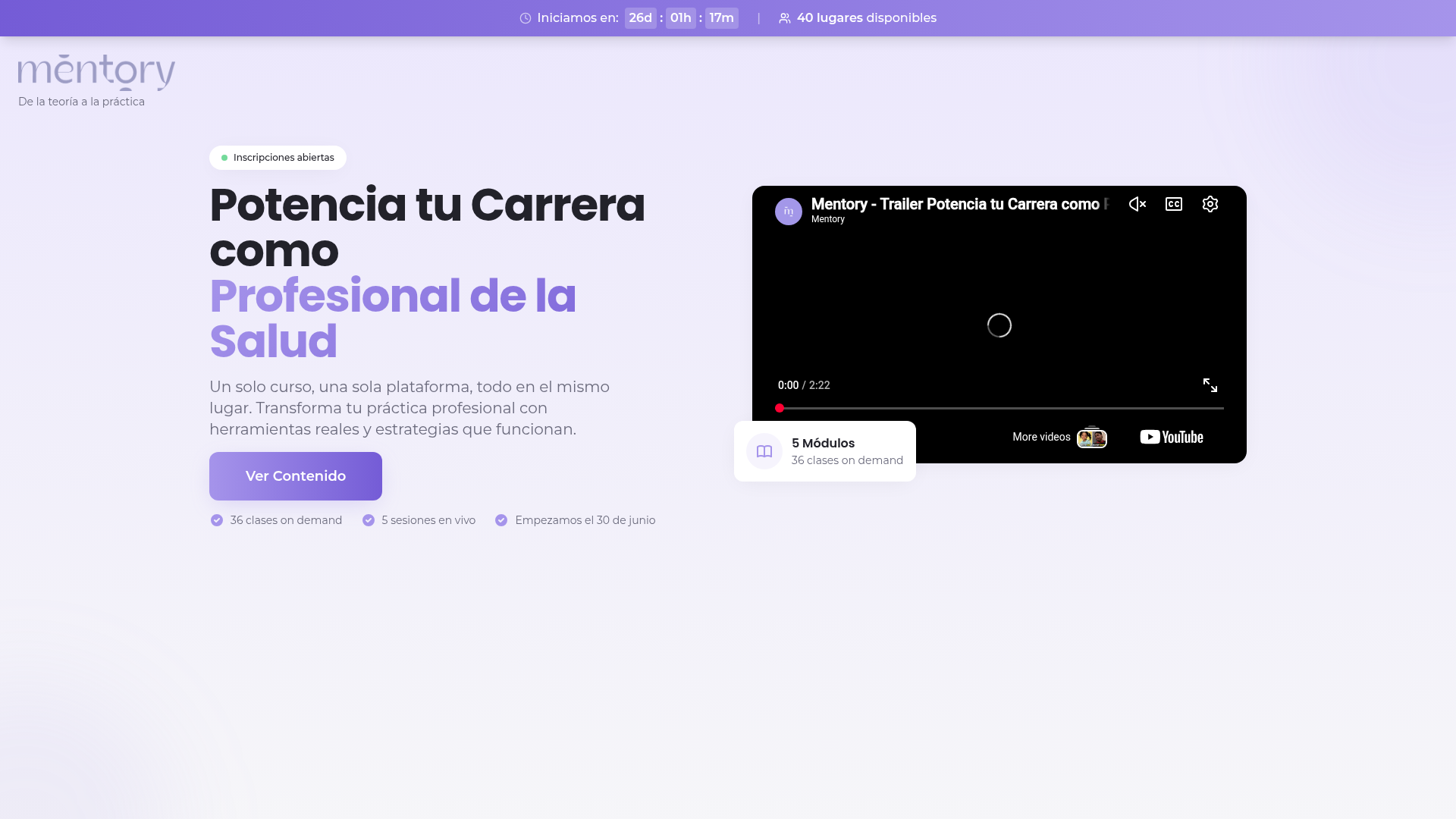 Mentory — sitio web diseñado por She Brands It