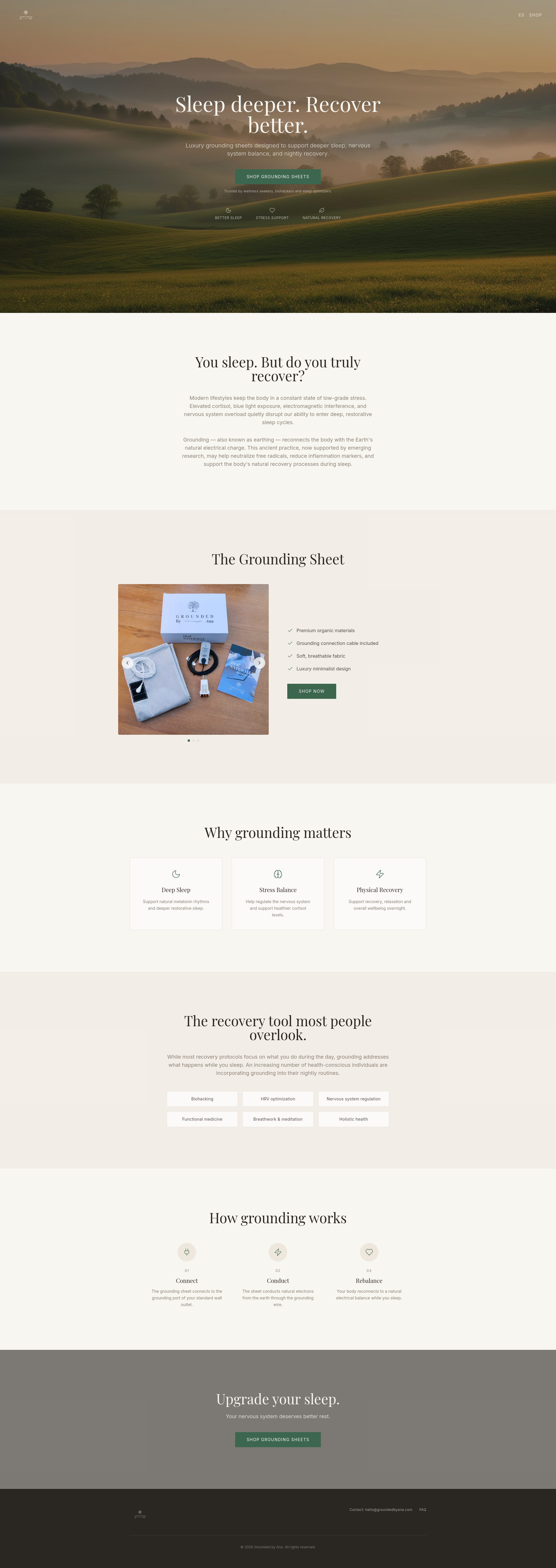Grounded by Ana — sitio web diseñado por She Brands It